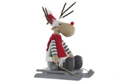 Sitting Christmas reindeer figure