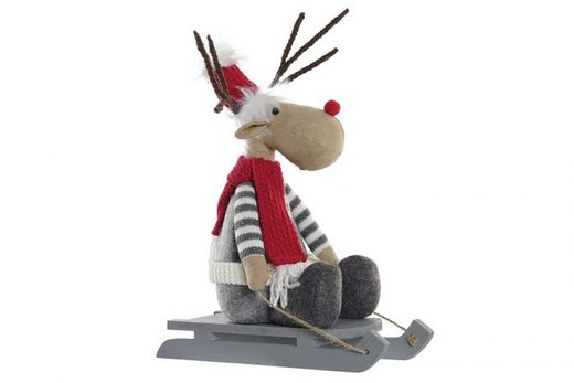Sitting Christmas reindeer figure