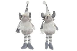 Christmas reindeer figure white 35 cm