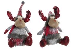 Red Christmas reindeer figure 32 cm