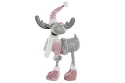 Pink chic Christmas reindeer figure