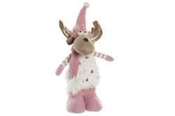 Julfigur ren jul rosa 36 cm