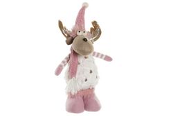 Figura Reno Rosa Navidad 12x12x36
