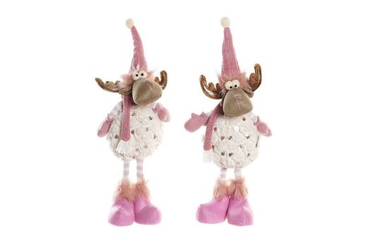 Pink Reindeer Christmas Figure 17x13x65