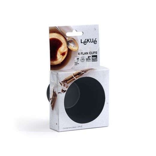 Flanera Silicona Lekue Individual Negro Set 6 uds