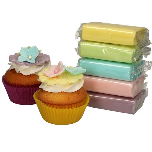 Fondant multipack pastelowe kolory 5x100grs funcakes