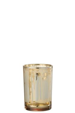 Fotosforo Portavelas Oro Mediano Especial Navidad