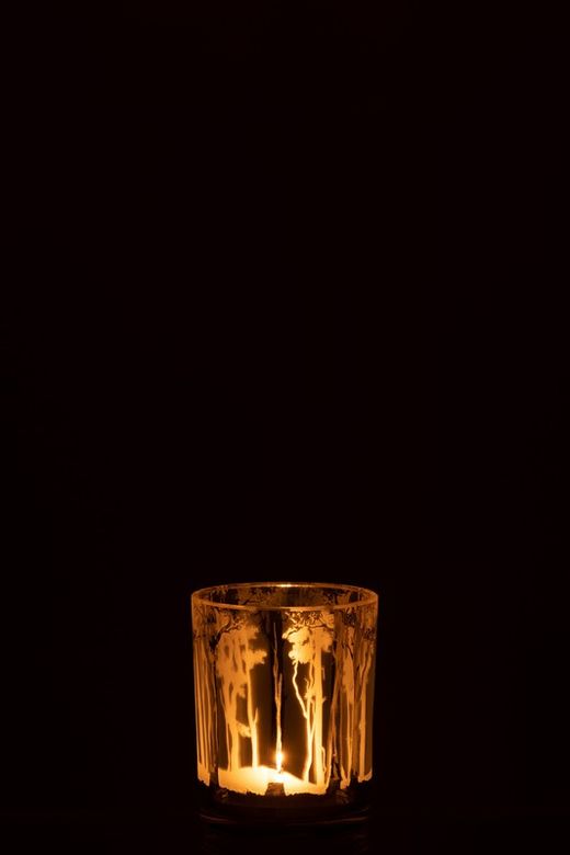 Fotosforo Portavelas Oro Pequeńo Especial Navidad