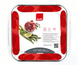Fuente de horno cuadrada Kristall 25 x 22 x 5 cm Ibili