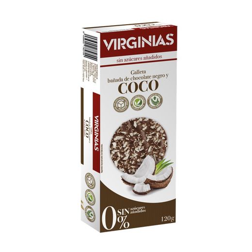 Chocolate Cookie with Coconut 0% without Added Sugar Virginias 120 grs