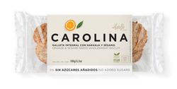 Galleta Integral Artesana Naranja y Sésamo 0% Azúcares Vegana 180g Carolina Bio