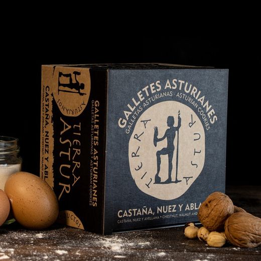 Asturian Chestnut Walnut and Hazelnut Cookies Tierra Astur 400 grs