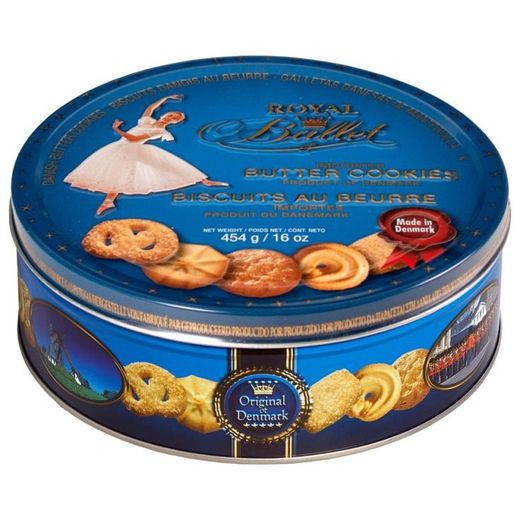Biscotti danesi Lattina di metallo Jacobsen's Ginger Snaps Cookies 454g