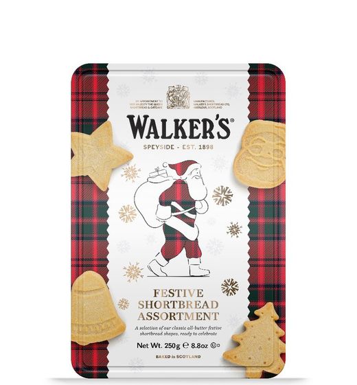 Walkers Christmas Cookies Μεταλλικό Κουτί 250 g Ειδικό Δώρο