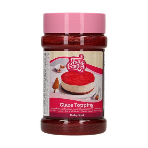 Glazuurtopping ruby red dekking funcakes 375 grs