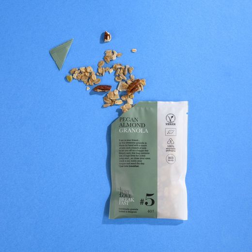 Belgisk Gourmet Granola noci pecan e mandorle 40 g I Just Love Breakfast