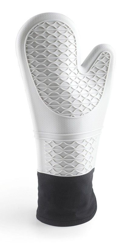 Grå Textil+Silicon Kökshandske 33Cm Lacker