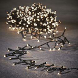 Christmas Garland Classic White 370 LED IP44 8 Functions Edelmann