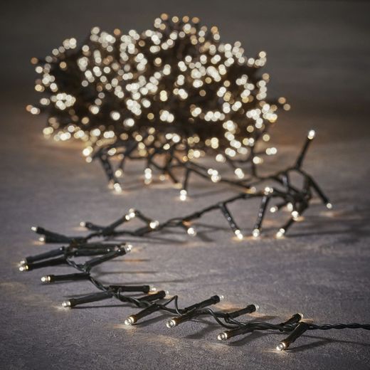 Christmas Garland Classic White 370 LED IP44 8 Functions Edelmann