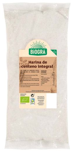 Harina de Centeno integral 500g Ecológica Biogra
