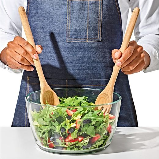 Juego cubiertos madera para ensalada Oxo