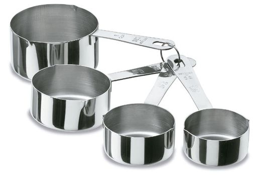 Set med 4 Lacor 18/10 rostfritt stål kastrullmått