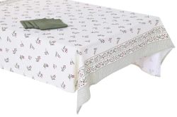 Juego de Mesa Navideño 9 Piezas de Algodón 150 x 250 x 0,2 8 Servicios Acebo Verde