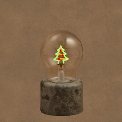 Lámpara LED de Mesa Navideña Árbol de Navidad Multicolor USB Recargable 13,5 x 7 cm Edelmann