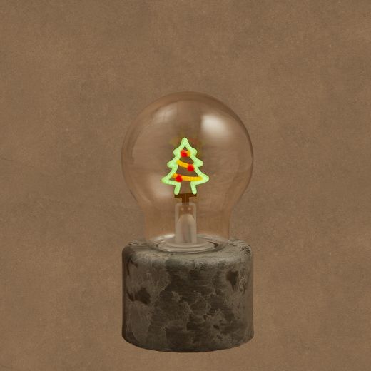 Lámpara LED de Mesa Navideña Árbol de Navidad Multicolor USB Recargable 13,5 x 7 cm Edelmann