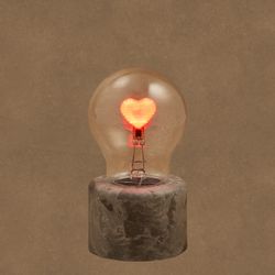 Lámpara LED de Mesa Navideña Corazón Rojo USB Recargable 13,5 x 7 cm Edelmann