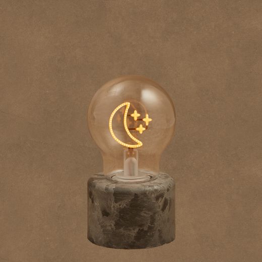 Lámpara LED de Mesa Navideña Estrella Amarillo USB Recargable 13,5 x 7 cm Edelmann