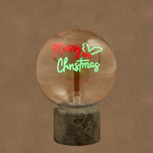Lámpara LED de Mesa Navideña Merry Christmas Multicolor USB Recargable 21 x 12,5 cm Edelmann