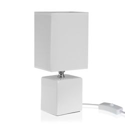 candeeiro de mesa quadrado branco