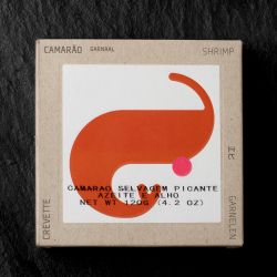 Langostino Salvaje en Aceite de Oliva Virgen Extra Picante y Ajo ABC+ Conservas Marisco Pescado Gourmet Portugal 120 g