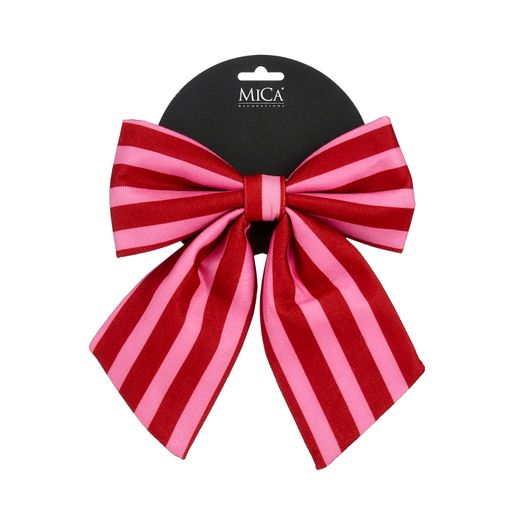 Lazo Navideño Rayas Rosa 20 x 23 x 3 cm Edelmann