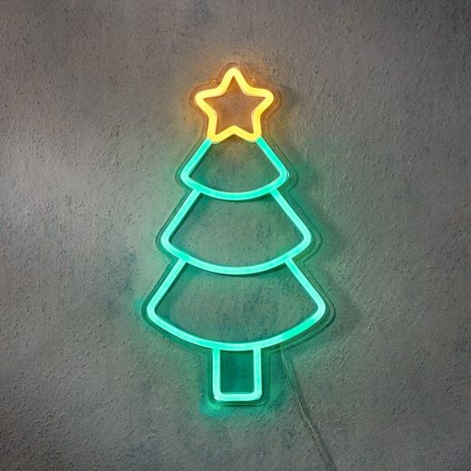 Christmas Tree Neon Lights for Wall 120 Led with Battery and Timer Edelmann