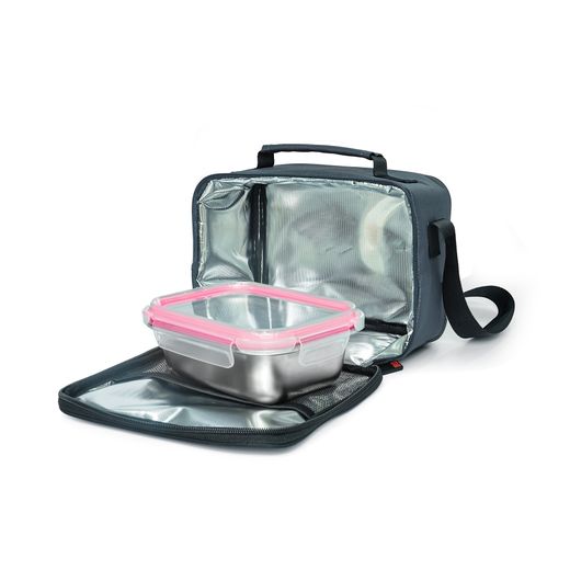 Lunchbag inoxbag gris con 1 contenedor 0,7 l Iris