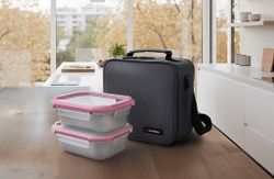 Lunchbag inoxbag gris con 2 contenedores 0,7 l Iris