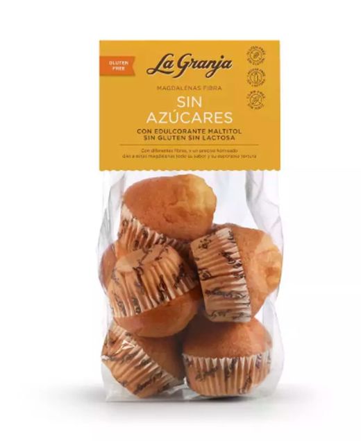 Cupcake De Fibra Sem Açúcar Com Adoçante Maltitol Sem Glúten La Granja 220 Grs