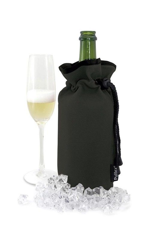 Sort pulltex vin og cava køletæppe