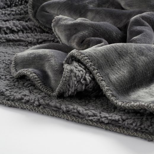 Manta Navideña Polar Mardy Antracita 200 x 150 cm Edelmann