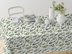 Mantel Algodón Antimanchas Ciro Olive 140X140 Resinado