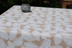 Mantel Algodón Antimanchas Pascual Beige Redondo 140 Resinado