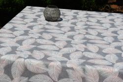 Mantel Algodón Antimanchas Pascual Gris 140x250 Resinado