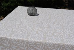 Mantel Algodón Antimanchas Patricia Beige 140X140 Resinado