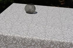 Mantel Algodón Antimanchas Patricia Gris 140X140 Resinado