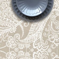 Mantel antimanchas 140x140 macaone beige