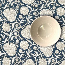 Mantel antimanchas 140x250 santa fe azul