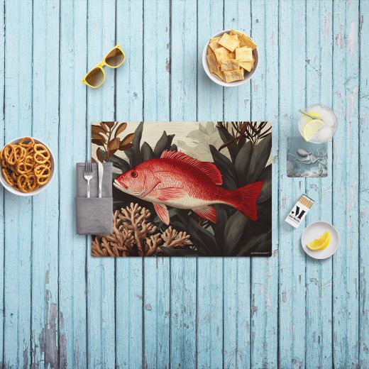 Mantel Individual Red Mullet Mon Chérie Mon Amour