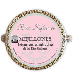 Mejillones fritos en escabeche de las rías gallegas 10 piezas RO115 g Rosa Lafuente
